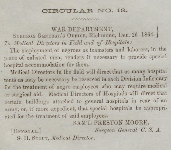 Snippet of Circular No. 18 from the War Departmen